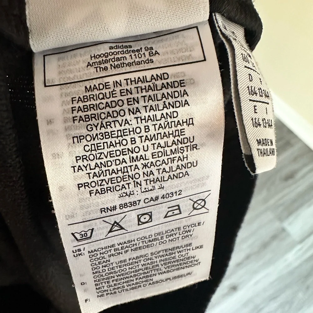 Adidas Kids Black Joggers with Pink and Green Accents - Picture 14 of 16